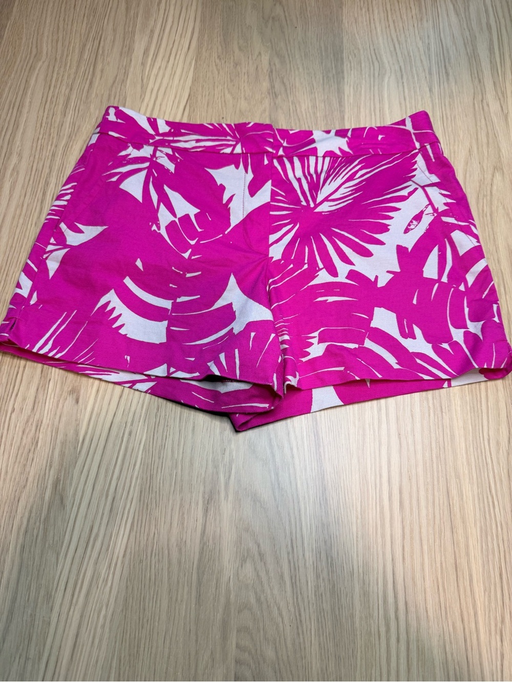 TRINA TURK Womens Pink Cream Palm Trees Resort  Casual Preppy Shorts Size 8 - Picture 4 of 11